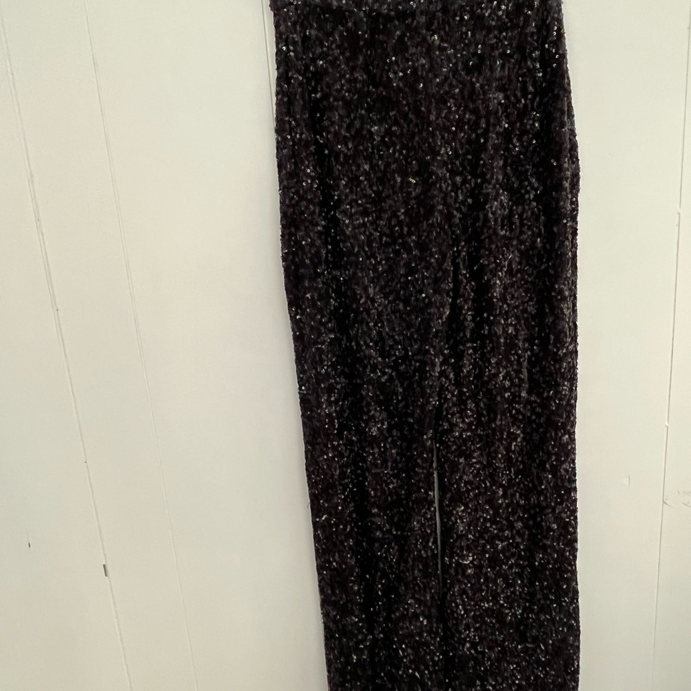 NEW Express Black Sequin Women's High Rise Trouser Pants Size XS - Picture 12 of 12